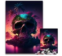 Mystical Island Sunset 1000 Pieces Puzzles for Adults Puzzles for Adults Family Activity, DIY Home Decor, 50x75CM/19.68x29.52inch