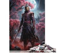 Mystical Japanese Samurai Puzzle Jigsaws 500 Pieces for Adults Puzzles 500 Piece Learning Educational Puzzle 500pcs (52x38cm)