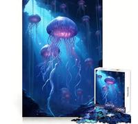 Mystical Jellyfish Jigsaw Puzzles for Adults1000 Piece Mind Exercise Toy Indoor Fun Precision Cut (38x52cm)