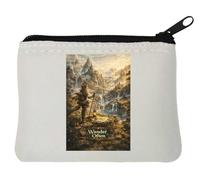 Mystical Journey Through Enchanted Lands Neoprene Coin Purse Pouch 10x11cm White