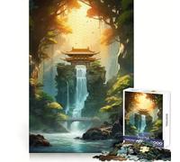 Mystical Kintsugi Gate Jigsaw Puzzles 1000 Piece for Teenagers Boost Recall Stress Free Tight Edge Wall Art Decor (38x26cm)