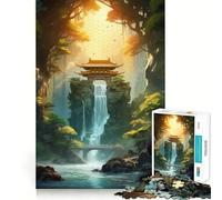 Mystical Kintsugi Gate Jigsaw Puzzles 1000 Piece for Teenagers Boost Recall Stress Free Tight Edge Wall Art Decor (38x26cm)