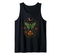 Mystical Luna Moth Moon Mushroom Celestial Nature Tank Top