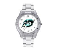 Mystical Magical Eye Blue Print_pixian_ai Watches for Men Business Dress Watch Analog Quartz Wristwatch Stainless Steel Band