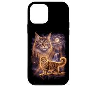 Mystical Maine Coon Cat Moonlight Waterfall Graphic Case for iPhone 12 mini