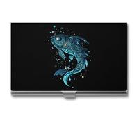Mystical Maori Fish Metal Business Credit Card Holder Wallet Case for Men Women Slim