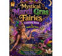 Mystical Mardi Gras Fairies Coloring Book for Adults and Teens: Enchanted New Orleans, Fantasy Masks and Carnival Magic