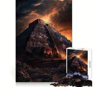 Mystical Maya Pyramid Teenagers Puzzles 1000 Piece Jigsaws Brain Workout Toy Soothing Fun Art Assembly Art Collectible (38x52cm)