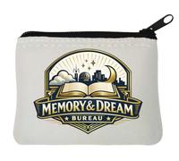 Mystical Memory and Dream Bureau Emblem Neoprene Coin Purse Pouch 10x11cm White