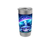 Mystical Midnight Cat Enchanted Forest Whimsical Fantasy Stainless Steel Insulated Tumbler