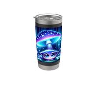 Mystical Midnight Cat Enchanted Forest Whimsical Fantasy Stainless Steel Insulated Tumbler