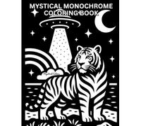 Mystical Monochrome Coloring Book: A Relaxing Black & White Coloring Journey-Use Just One Color-for Adults and Kids (Monochrome Coloring)
