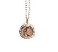 Mystical Moon | Aromatherapy Oil Diffuser Rose Gold Necklace Locket with Pad