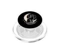 Mystical Moon Cat Dreamer Starlight Monoline Art Design PopSockets PopGrip for MagSafe