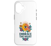 Mystical Moon & Flowers Boho Look with All-Seeing Eye Case for iPhone 16