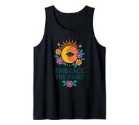 Mystical Moon & Flowers Boho Look with All-Seeing Eye Tank Top