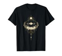 Mystical Moon Flowers Design - Trust the Timing Value Graphic T-Shirt, Men, Black, XL