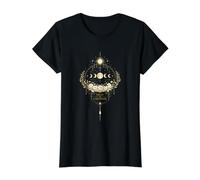 Mystical Moon Flowers Design - Trust the Timing Value Graphic T-Shirt, Women, Black, M