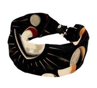 Mystical Moon in Space Astrology Stretchy Headbands for Women, Non-Slip Hair Bands Fashion Sports Turban for Yoga Workout Daily Use