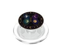 Mystical Moon Phase Butterfly Tarot Art PopSockets PopGrip for MagSafe