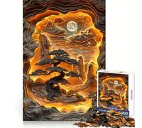 Mystical Moonrise for Adults 1000 Piece Jigsaw Puzzle Thought Toy Anxiety Relief Precise Edge Thoughtful Gift (50x75cm)