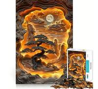 Mystical Moonrise for Adults 1000 Piece Jigsaw Puzzle Thought Toy Anxiety Relief Precise Edge Thoughtful Gift (50x75cm)