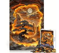Mystical Moonrise Jigsaw Puzzles for Adults1000 Pieces Focus Brain Toy Relax Time Tight Edge Santa Wish Pick (38x26cm)