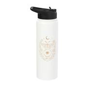 Mystical Moth Crystal Ball Moon Celestial Art Stainless Steel Insulated Water Bottle