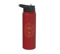 Mystical Moth Crystal Ball Moon Celestial Art Stainless Steel Insulated Water Bottle