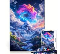 Mystical Mountain Landscape 1000 Piece Jigsaw Puzzle for Adults Logic Toy Relaxing Fun Design Assembly Santa Wish Gift (38x26cm)