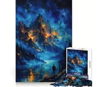 Mystical Mountain Landscape Jigsaw Puzzles for Teenagers 1000 Pieces Think Toy Soothing Fun Clean Cut Art Collectible (38x26cm)