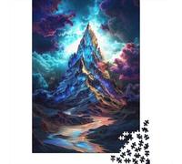 Mystical Mountain Peak 1000-Piece Puzzle for Adults, 70x50cm/1000pcs; for Quiet Downtime Without A Screen; White Card Pieces with Reduced Dust