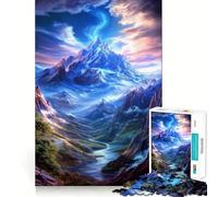 Mystical Mountain Valley 1000 Piece Jigsaws for Adults Puzzle Focus Brain Toy Quiet Fun Tight Edge Santa Wish Item (38x52cm)