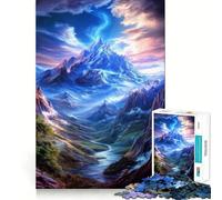 Mystical Mountain Valley Jigsaw Puzzles for Teenagers 1000 Pieces Think Toy Soothing Fun Clean Cut Art Collectible (50x75cm)