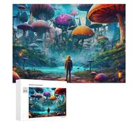 Mystical Mushroom City Jigsaw Puzzle for Adults, 300 PCS