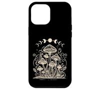 Mystical-Mushroom Forestcore Celestial Moon Phases Nature Case for iPhone 12 Pro Max