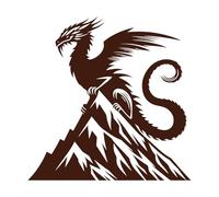 Mystical Mythical Creatures in Wall Decals Paster Paper 67.2x67.5cm Car Body Decoration Coffee