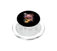Mystical Naked Mole Rat Howling Full Moon Art PopSockets PopGrip for MagSafe