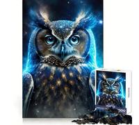Mystical Nebula Owl 1000 Piece Jigsaw Puzzles for Adults Jigsaw Brain Skill Warm Time Exact Edge (50x75cm)