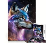 Mystical Nebula Wolf 1000 Piece Jigsaw Puzzles for Teenagers Memory Gain Stress Free Design Assembly Heartfelt Gift (38x52cm)