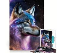 Mystical Nebula Wolf 1000 Piece Jigsaw Puzzles for Teenagers Memory Gain Stress Free Design Assembly Heartfelt Gift (38x52cm)