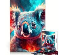 Mystical Neon Koala Bear Jigsaw Puzzles for Adults 1000 Piece Reason Skill Toy Anxiety Relief Exact Cut Elegant Gift (50x75cm)