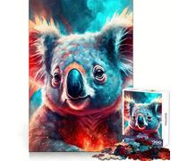 Mystical Neon Koala Bear Jigsaw Puzzles for Teenagers 1000 Pieces Strong Logic Toy Shared Fun Clear Edge Lovely Present (38x52cm)