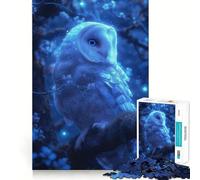 Mystical Neon Owl 1000 Piece Jigsaw Puzzles for Adults Teenagers Mind Puzzle Stress Free Art Assembly Thoughtful Gift (50x75cm)
