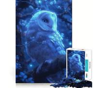 Mystical Neon Owl Jigsaw Puzzles for Adults 1000 Piece Reason Skill Toy Anxiety Relief Exact Cut Elegant Gift (38x52cm)