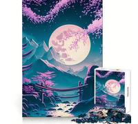 Mystical Night Full Moon 1000 Pieces Jigsaw Puzzles for Teenagers Improve Recall Quiet Hobby Exact Edge Birthday Gift (38x26cm)