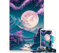 Mystical Night Full Moon 1000 Pieces Jigsaw Puzzles for Teenagers Improve Recall Quiet Hobby Exact Edge Birthday Gift (38x26cm)