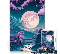 Mystical Night Full Moon Jigsaw Puzzles for Adults 1000 Mind Exercise Toy Relax Time Design Assembly (38x52cm)