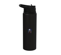 Mystical Night Owl Full Moon Starry Cosmic Sky Stainless Steel Insulated Water Bottle