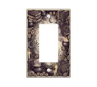 Mystical Occult Spellbook Decor Vintage Single Rocker Light Switch Cover